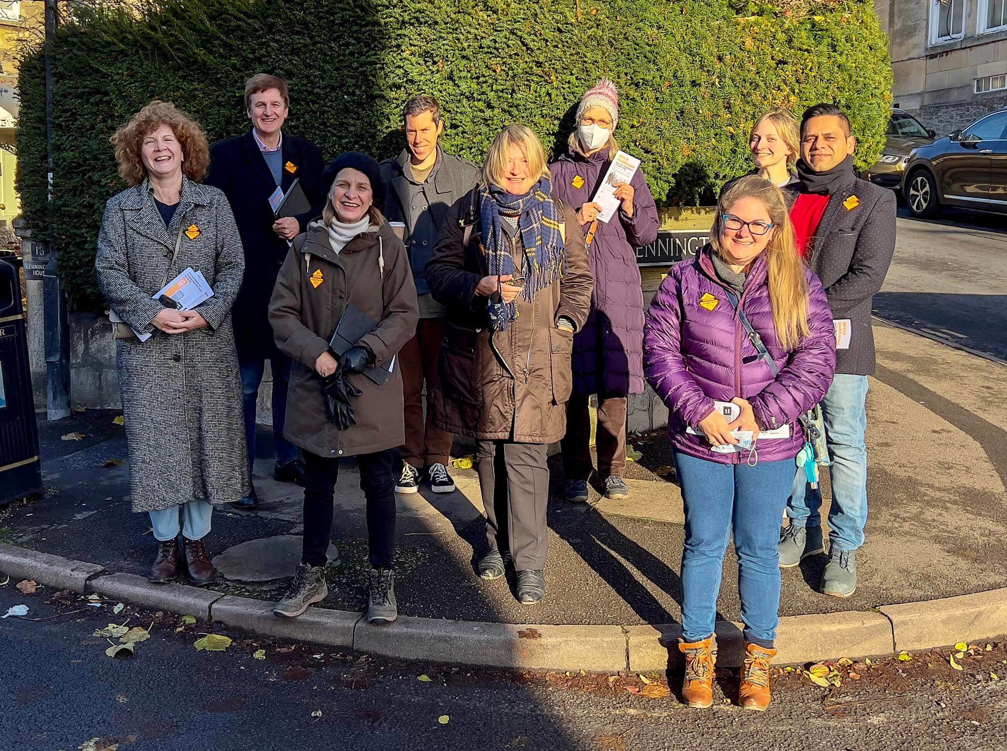 My team and I in Newbridge to talk to residents